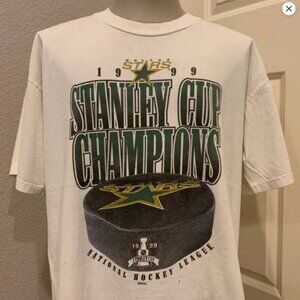 90's Dallas Stars 1999 Stanley Cup National Hockey League Shirt Tee T-shirt